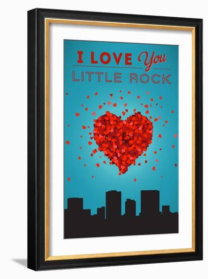 I Love You Little Rock, Arkansas-Lantern Press-Framed Art Print