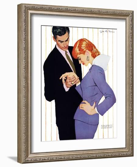 I Love You, Mama Girl - Saturday Evening Post "Men at the Top", March 31, 1956 pg.25-Joe deMers-Framed Giclee Print