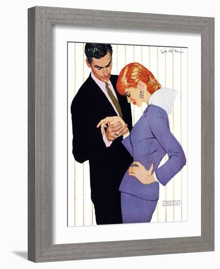 I Love You, Mama Girl - Saturday Evening Post "Men at the Top", March 31, 1956 pg.25-Joe deMers-Framed Giclee Print