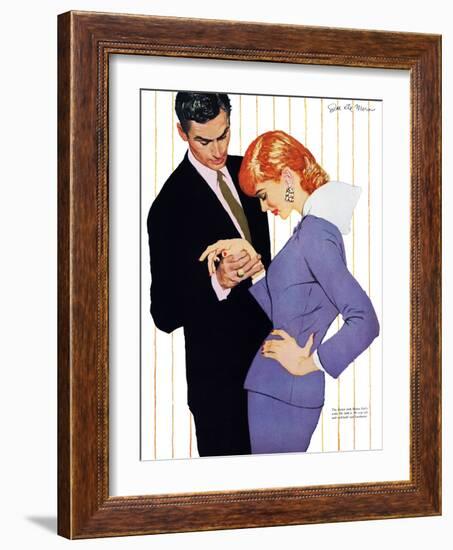 I Love You, Mama Girl - Saturday Evening Post "Men at the Top", March 31, 1956 pg.25-Joe deMers-Framed Giclee Print