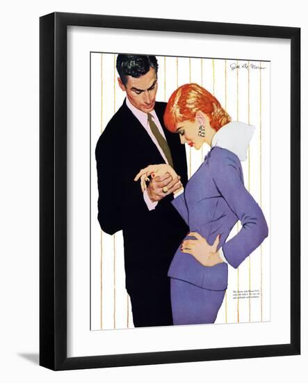 I Love You, Mama Girl - Saturday Evening Post "Men at the Top", March 31, 1956 pg.25-Joe deMers-Framed Giclee Print