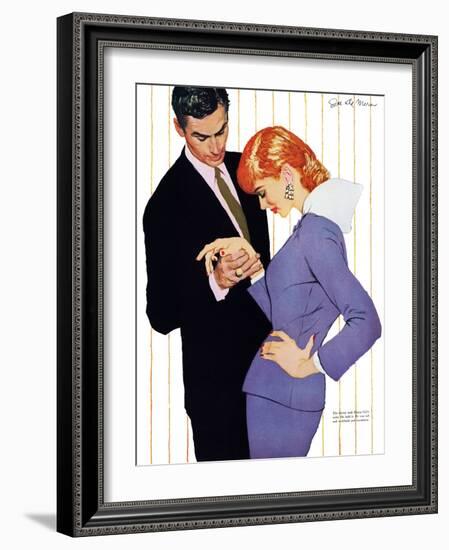 I Love You, Mama Girl - Saturday Evening Post "Men at the Top", March 31, 1956 pg.25-Joe deMers-Framed Giclee Print