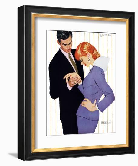 I Love You, Mama Girl - Saturday Evening Post "Men at the Top", March 31, 1956 pg.25-Joe deMers-Framed Giclee Print