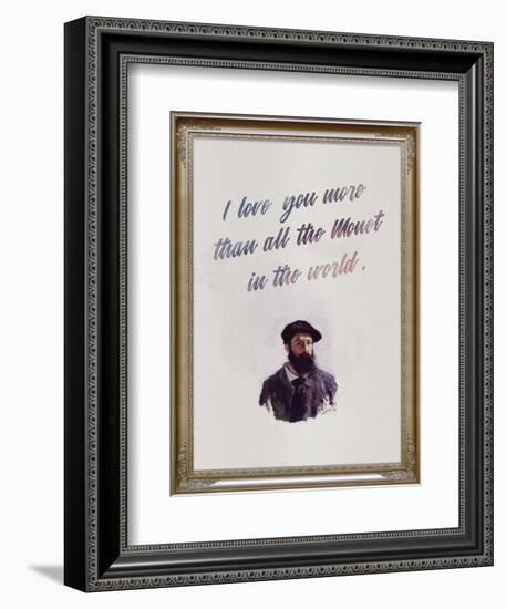 I Love You More Than All The Monet in the World-null-Framed Art Print