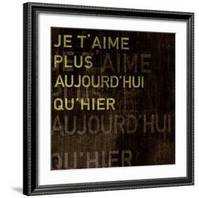 I Love You More Today Than Yesterday-Tom Frazier-Framed Art Print