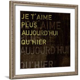 I Love You More Today Than Yesterday-Tom Frazier-Framed Art Print