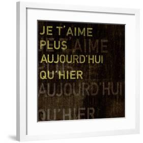 I Love You More Today Than Yesterday-Tom Frazier-Framed Art Print