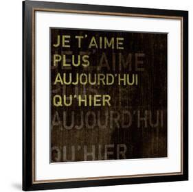 I Love You More Today Than Yesterday-Tom Frazier-Framed Art Print