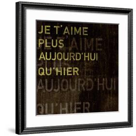 I Love You More Today Than Yesterday-Tom Frazier-Framed Art Print