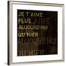 I Love You More Today Than Yesterday-Tom Frazier-Framed Art Print