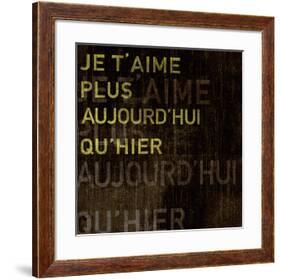 I Love You More Today Than Yesterday-Tom Frazier-Framed Art Print