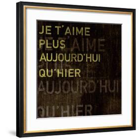 I Love You More Today Than Yesterday-Tom Frazier-Framed Art Print