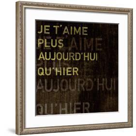 I Love You More Today Than Yesterday-Tom Frazier-Framed Art Print