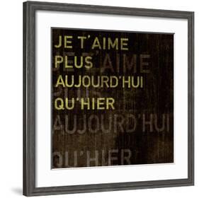 I Love You More Today Than Yesterday-Tom Frazier-Framed Art Print