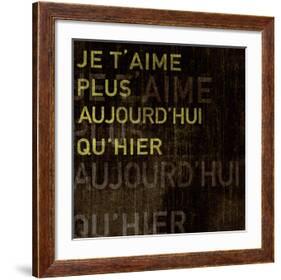 I Love You More Today Than Yesterday-Tom Frazier-Framed Art Print