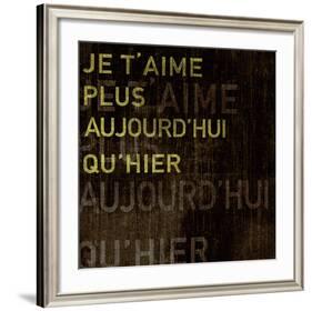 I Love You More Today Than Yesterday-Tom Frazier-Framed Art Print