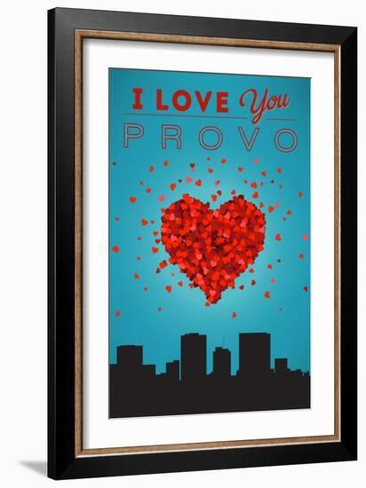 I Love You Provo, Utah-Lantern Press-Framed Art Print