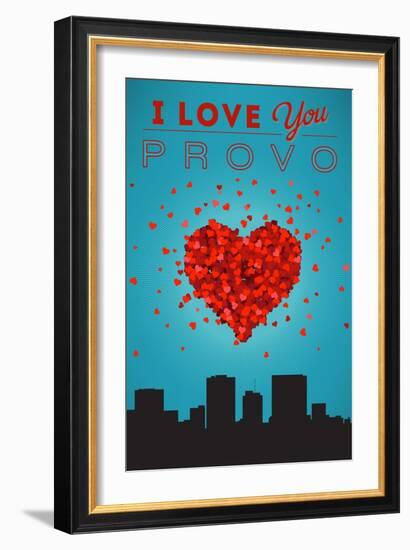 I Love You Provo, Utah-Lantern Press-Framed Art Print