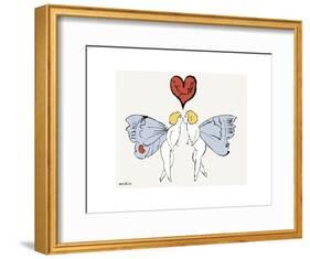 I Love You So, c. 1958 (angel)-Andy Warhol-Framed Art Print