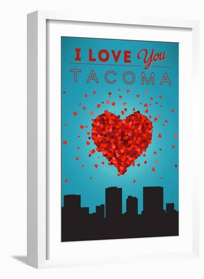 I Love You Tacoma, Washington-Lantern Press-Framed Art Print