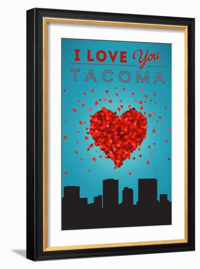 I Love You Tacoma, Washington-Lantern Press-Framed Art Print
