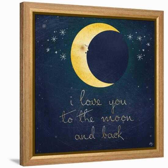 I Love You to the Moon 1-Kimberly Glover-Framed Premier Image Canvas