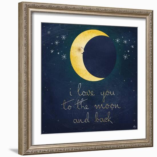 I Love You to the Moon 1-Kimberly Glover-Framed Giclee Print