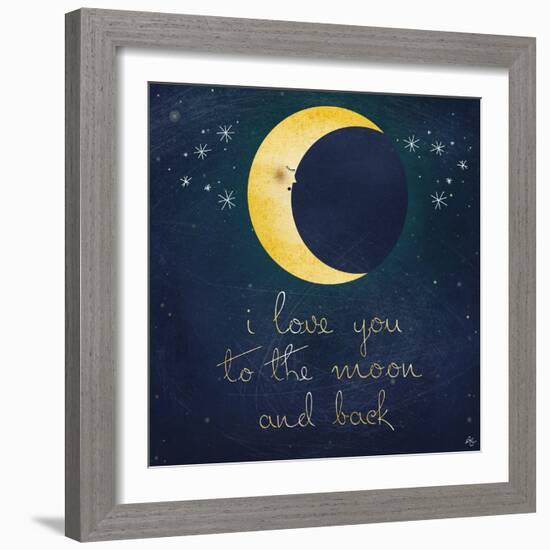 I Love You to the Moon 1-Kimberly Glover-Framed Giclee Print