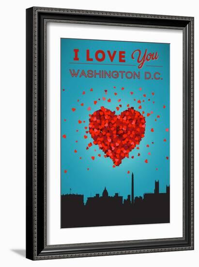 I Love You Washington, DC-Lantern Press-Framed Art Print