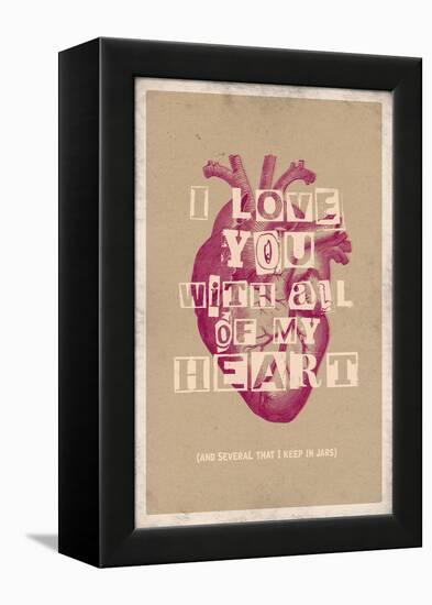 I Love You With All My Heart-null-Framed Stretched Canvas