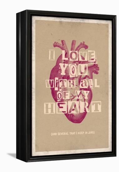 I Love You With All My Heart-null-Framed Stretched Canvas