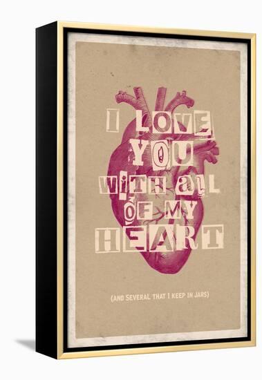 I Love You With All My Heart-null-Framed Stretched Canvas