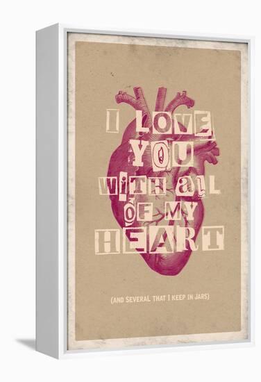 I Love You With All My Heart-null-Framed Stretched Canvas