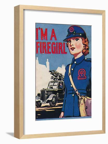 'I'm A Firegirl', 1940-Unknown-Framed Giclee Print