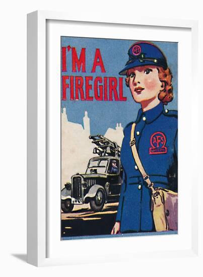 'I'm A Firegirl', 1940-Unknown-Framed Giclee Print