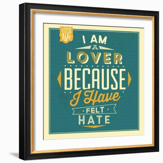 I'm a Lover-Lorand Okos-Framed Art Print