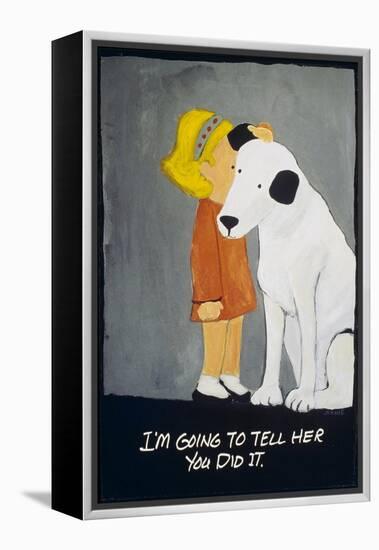 I’m Going to Tell Her You Did It-Jennie Cooley-Framed Premier Image Canvas