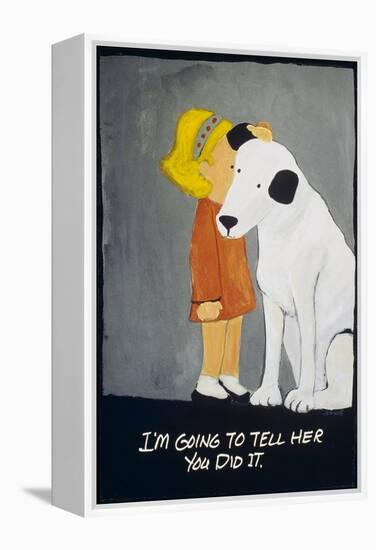 I’m Going to Tell Her You Did It-Jennie Cooley-Framed Premier Image Canvas