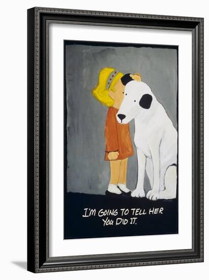 I’m Going to Tell Her You Did It-Jennie Cooley-Framed Giclee Print