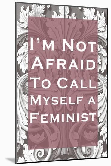 I'm Not Afraid to Call Myself a Feminist-null-Mounted Art Print
