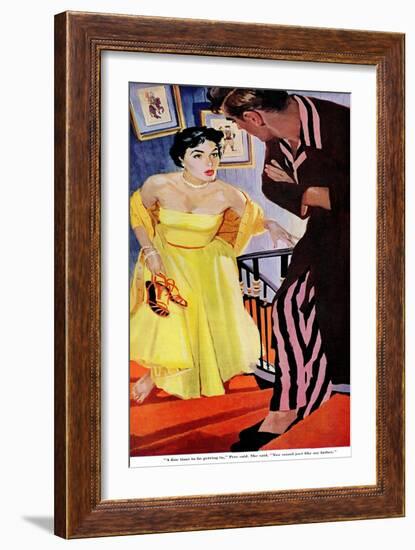 I'm Over 21  - Saturday Evening Post "Leading Ladies", October 31, 1953 pg.30-Robert Meyers-Framed Giclee Print