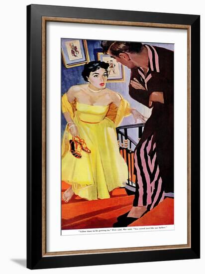 I'm Over 21  - Saturday Evening Post "Leading Ladies", October 31, 1953 pg.30-Robert Meyers-Framed Giclee Print