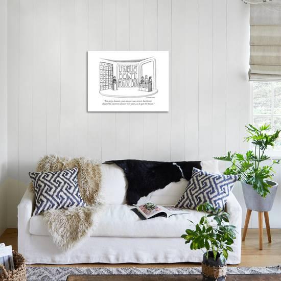 I M Sorry Jeannie Your Answer Was Correct But Kevin Shouted His Incorr New Yorker Cartoon Premium Giclee Print Joe Dator Art Com