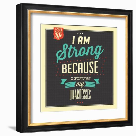 I'm Strong-Lorand Okos-Framed Art Print