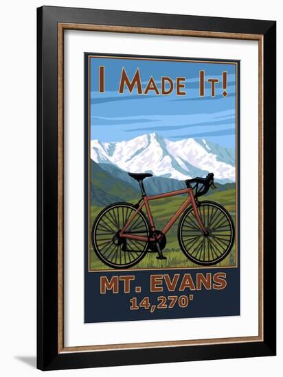 I Made It! Mt. Evans, Colorado Elv. 14,270-Lantern Press-Framed Art Print