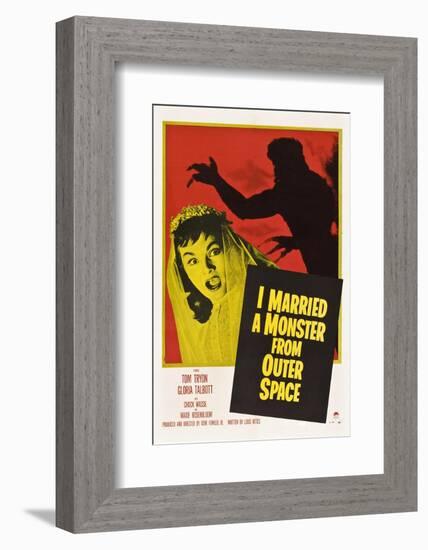 I Married A Monster From Outer Space, Tom Tryon, Gloria Talbott, 1958-null-Framed Photo