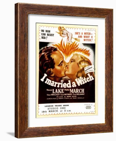 I Married a Witch, UK Movie Poster, 1942-null-Framed Art Print