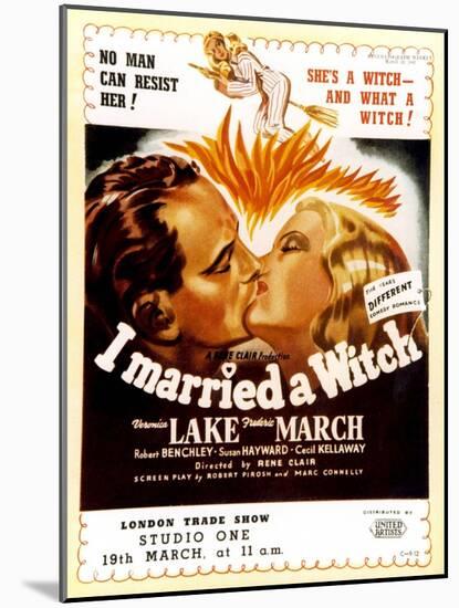 I Married a Witch, UK Movie Poster, 1942-null-Mounted Art Print