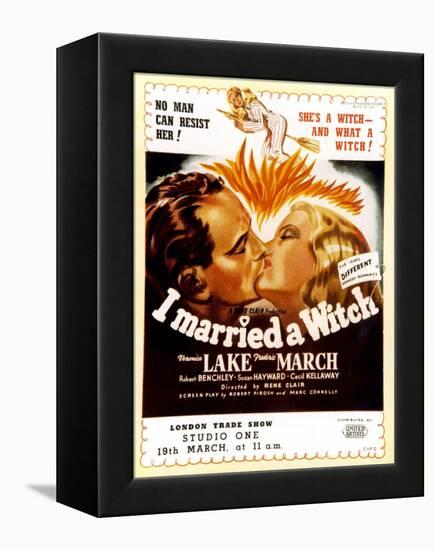 I Married a Witch, UK Movie Poster, 1942-null-Framed Stretched Canvas
