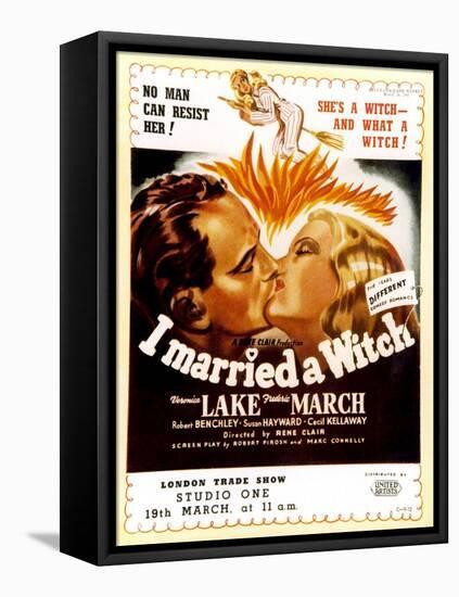 I Married a Witch, UK Movie Poster, 1942-null-Framed Stretched Canvas